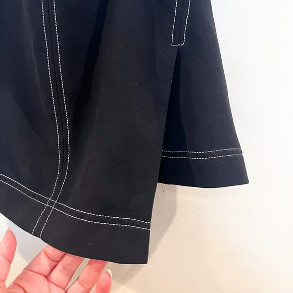 GREY Jason Wu Black Contrast Stitched Boxy Asymmetrical Designer Tank Top 4 - Picture 3 of 6